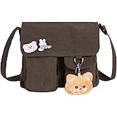 Phaoullzon Kawaii Crossbody Bag Cute Messenger Bags Canvas Shoulder Purse Gifts for Teens