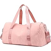 Sports Gym Bag with Shoes Compartment, Travel Duffle Bag for Women Men Carry On Weekender Bag with Dry Wet Separated Pocket Overnight Tote Personal Item Bag for Travel Yoga Dance