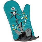 The Nightmare Before Christmas Jack and Sally Oven Mitt | Official Disney Kitchen Accessories and Household Items, Housewarming Gift | Thick Heat Resistant Gloves for Cooking and Baking