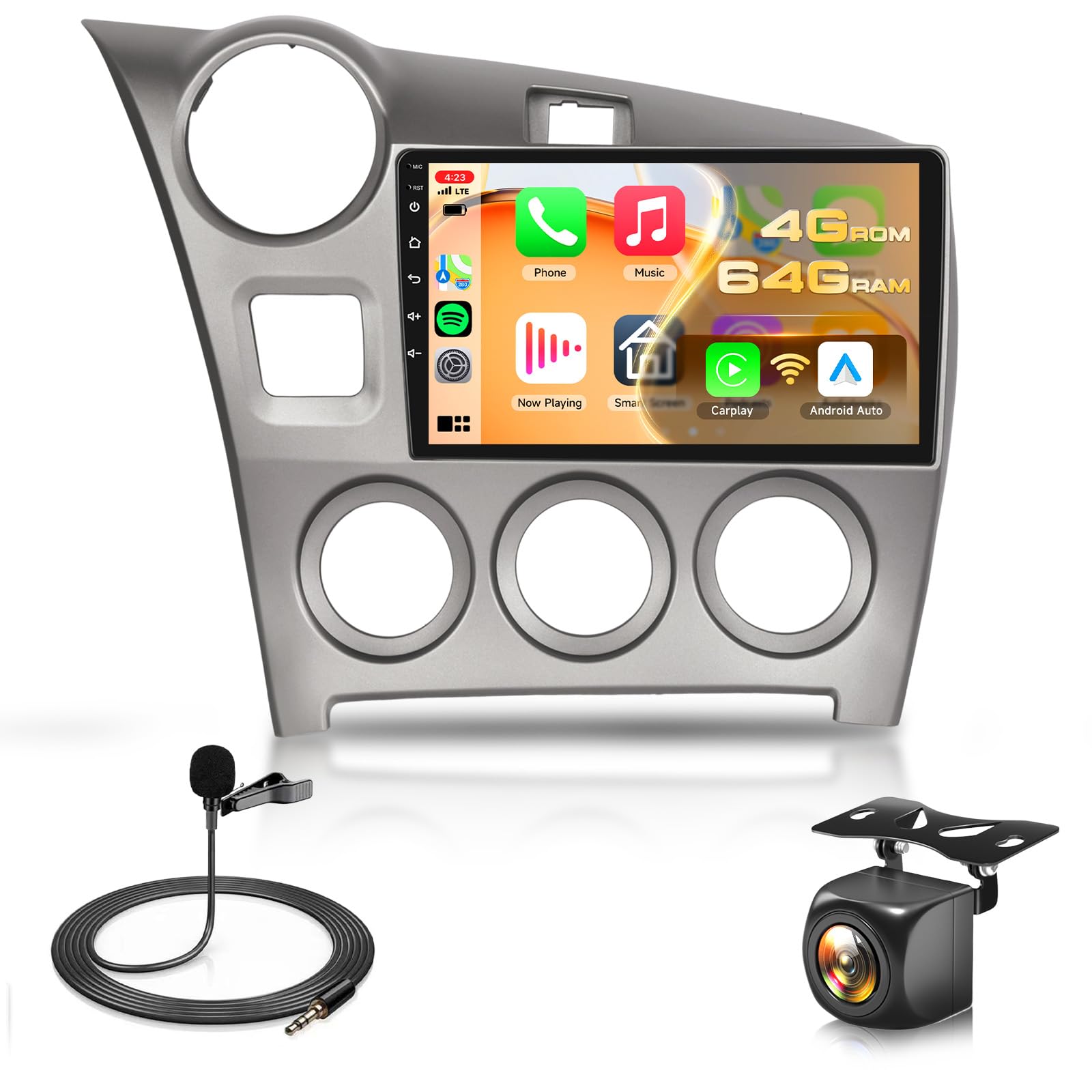 Photo 1 of [ 4G+64G] Android Stereo for Toyota Matrix 2009-2014 Radio Upgrade 9 Inch IPS Touch Screen Head Unit, Driauto Car Stereo with Wireless Carplay Android Auto GPS WiFi DSP Bluetooth FM RDS Backup Camera