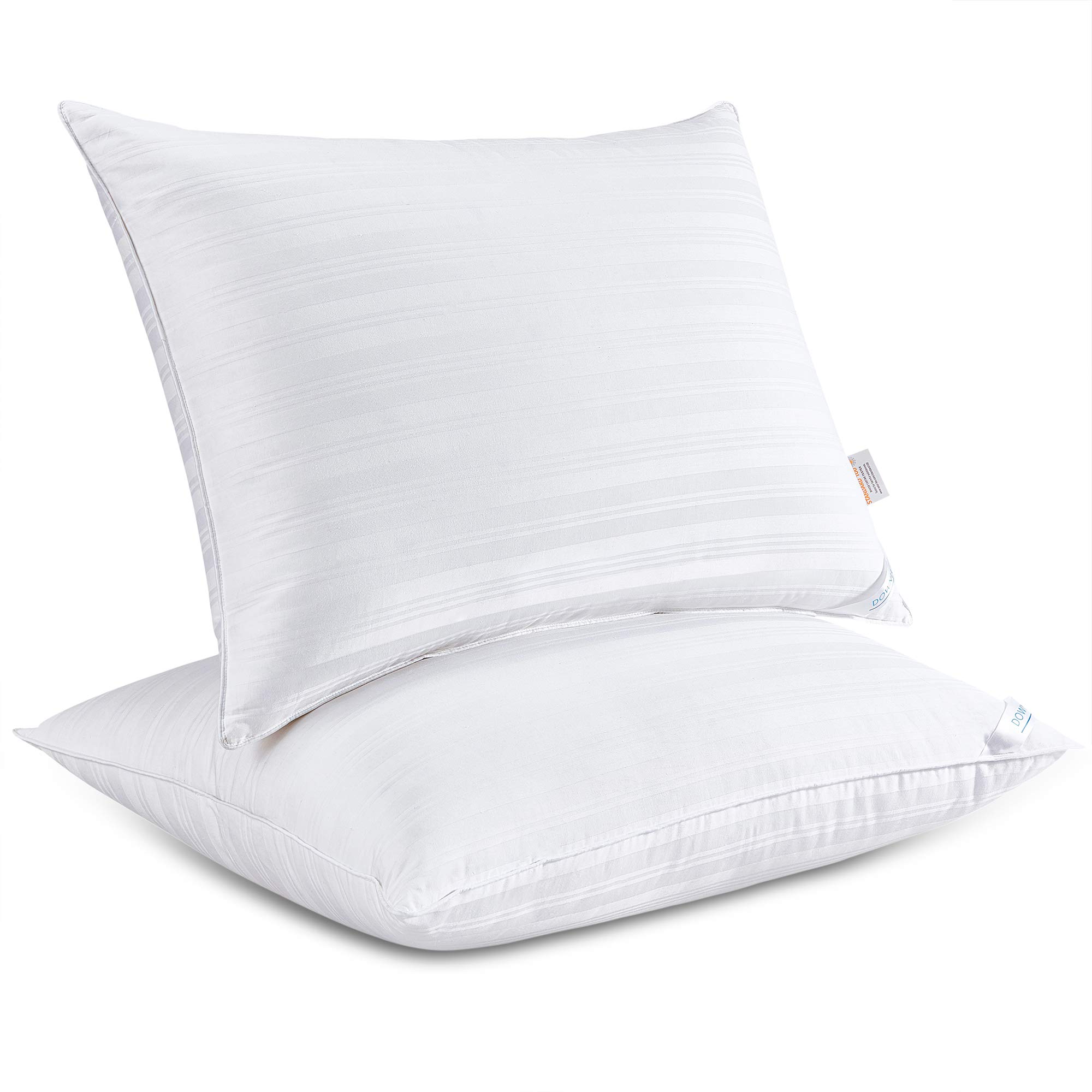 downluxe Down Alternative Bed Pillows - Set of 2 Hypoallergenic Hotel Collection Fluffy Pillows for Sleeping,Standard Size 20x26