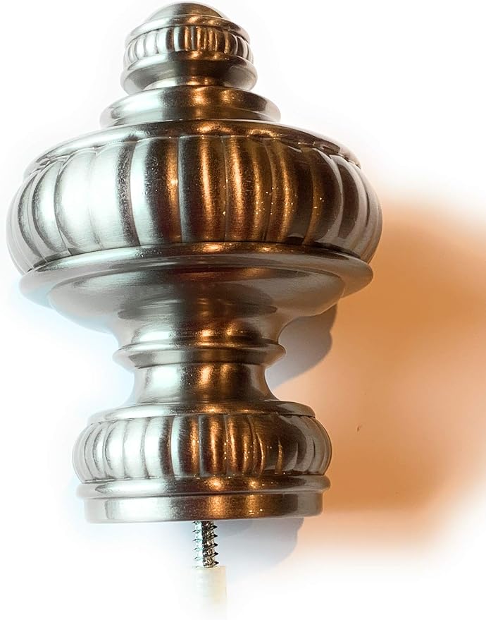 Kirsch Designer Metals Cypress 1 3/8” Finial, Color Satin