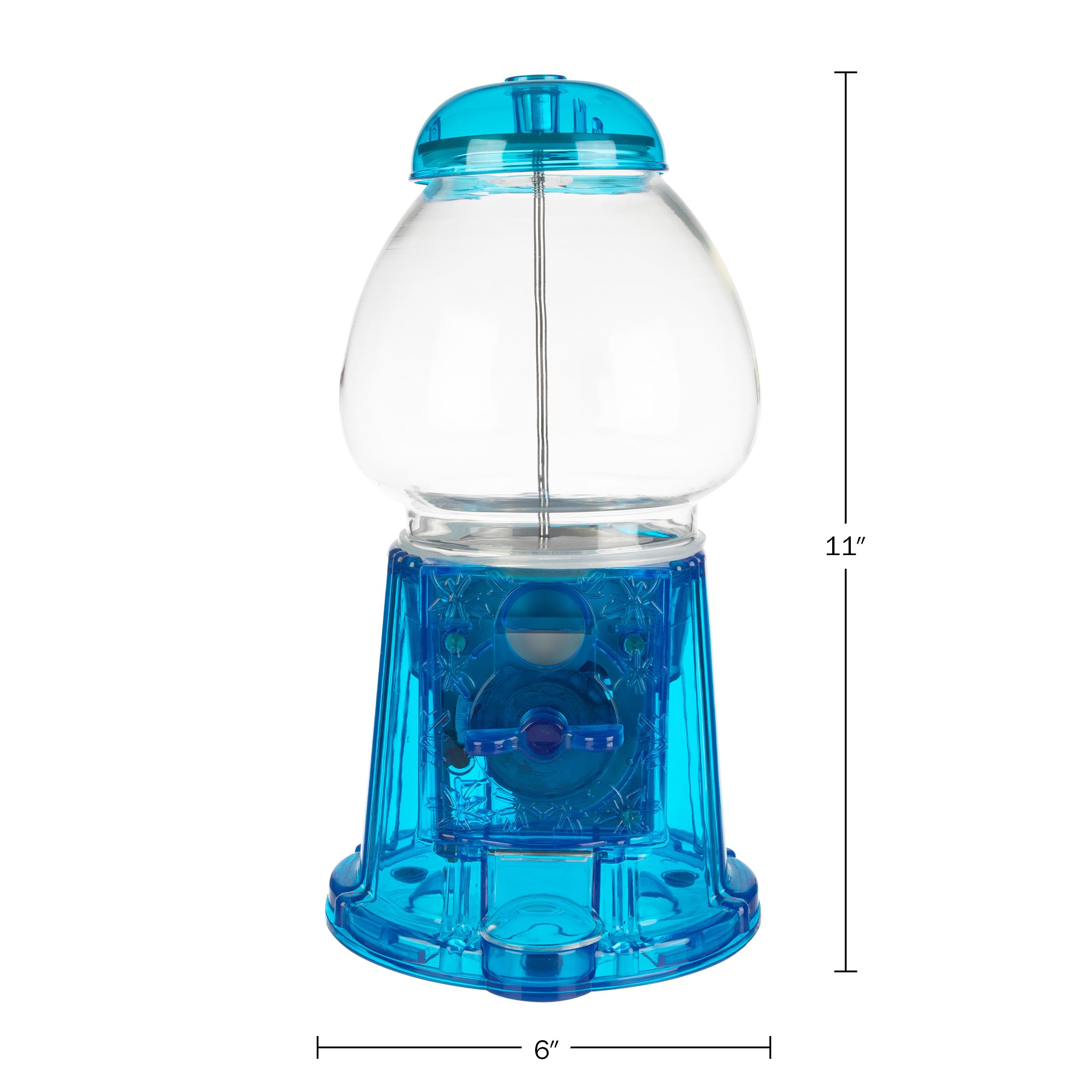 11-Inch Translucent Gumball Machine - Coin-Operated Candy Dispenser Vending Machine and Piggy Bank by Great Northern Popcorn (Blue)