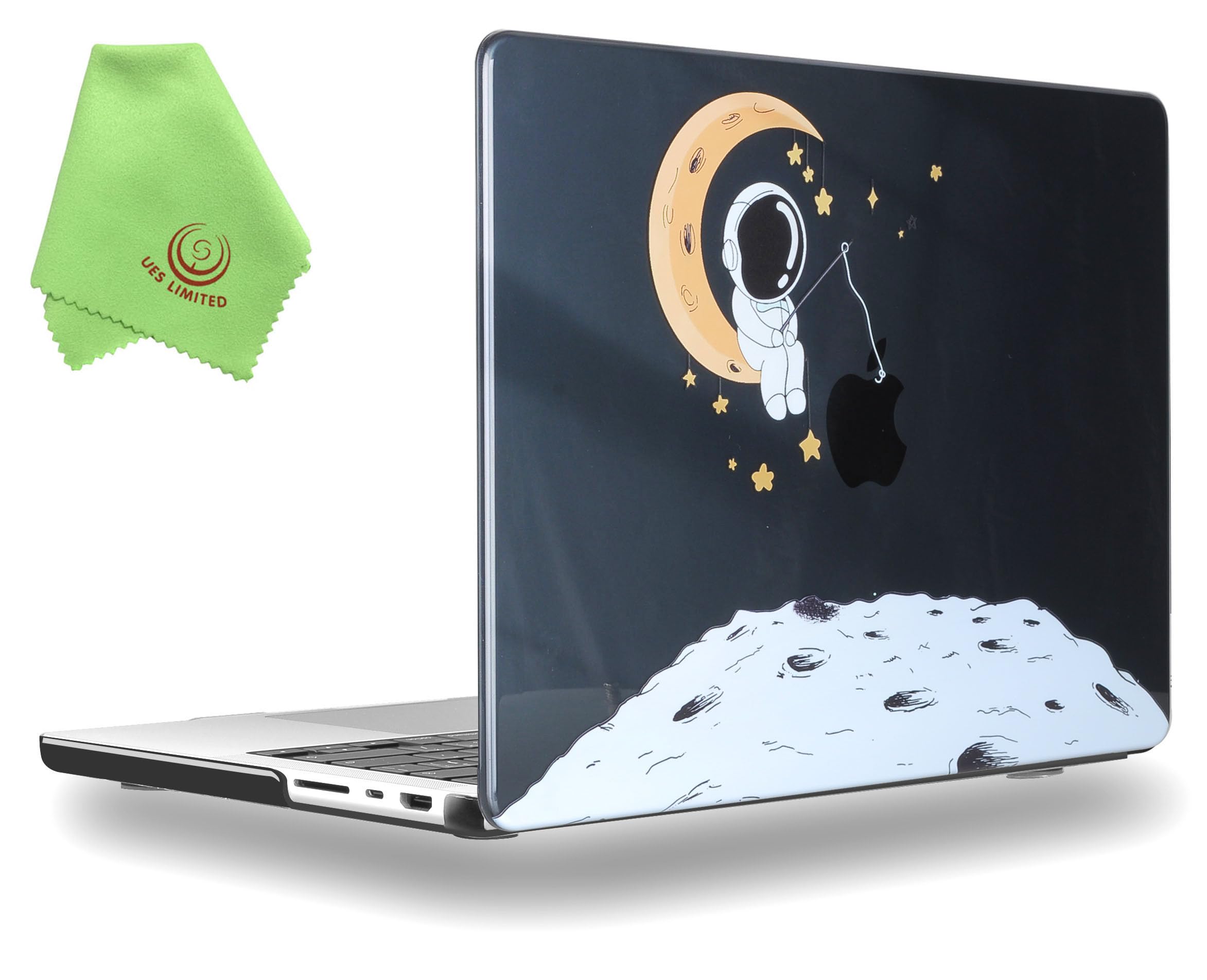 UESWILL Case Compatible with 2021-2026 MacBook Pro 14 inch M5 M4 M3 M2 M1 Pro Max chip, Creative Design Pattern Hard Shell Cover + Microfiber Cloth, Astronaut B
