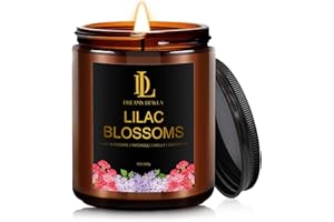 DL DREAMY DEWLA Lilac Blossom Candles, Lilac Blossom Scented Candle, Mother's Day Candle Gifts for Women, Soy Candles for Home Scented, 7oz 50 Hours Burn, Home Décor