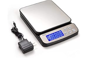 鶹 Basics Digital Postal Table Top Scale with AC Adapter, Counting Function - 110 Pound Capacity, 0.1 Ounce Readability