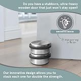 Smiths Stainless Steel Door Stops 2 Pack Heavy Duty Metal Round 10.3cm view 7