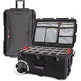 NANUK 965 Pro Photo Kit - Waterproof Travel Camera Hard Case with Padded Dividers and Wheels, 32.5” x 21” x 15.8”, Dustproof and Impact-Resistant, Ideal for Heavy Loads - Black