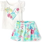 The Children's Place baby-girls And Toddler Sleeveless Tank Top and Skort 2 Piece Outfit Set