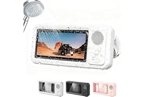 360-Degree Waterproof Phone Holder, Shower Phone Case with HD Speaker, Anti-Fog Touch Screen Smart Blue Tooth Phone Case, for