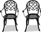 Centurion Supports Prego 2 Large Bistro Chairs Black Aluminium Armrests view 3