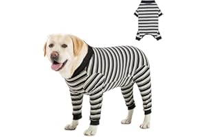 DoggieKit Dog Surgery Recovery Suit with Leg Sleeve, Anti-Licking Shirt for Female Spay Male Neuter, Postoperative Soft Bodysuit Breathable Onesie for Wounds Shedding, E-Collar & Cone Alternatives