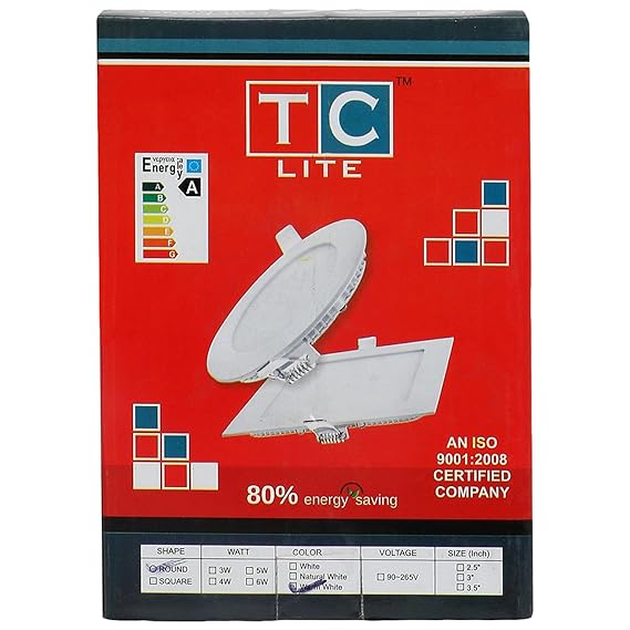 T.C LITE Recessed Ceiling lights (White and Pack of 2)