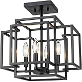 Z-Lite 454SF-MB Titania Semi Flush, 4-Light 240 Total Watts, Matte Black