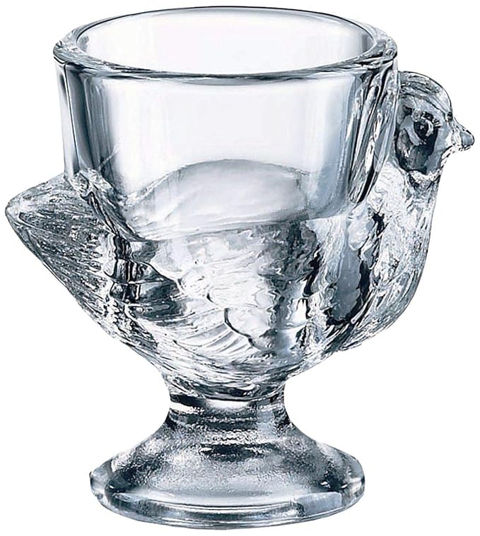 Luminarc New 2 x Glass Chicken Hen Egg Cups Made in France Amazon