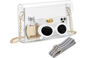 FANGSUN Clear Purse for Women Stadium Approved, Clear Crossbody Bag, Small Transparent Handbag for Concert Event Festival