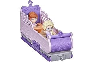 Frozen Hasbro Disney 2 Twirlabouts Picnic Playset Sled-to-Castle with Elsa and Anna Dolls and Accessories, Toys for Kids Ages 3 and Up