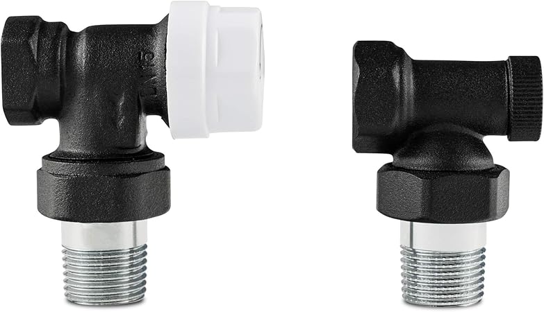 VILSTEIN - Válvula de ángulo para radiador de baño, Montaje ...