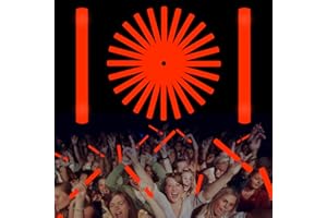 NUDALA Glow Foam Sticks Bulk, 24 Pcs Red Giant LED Light Up Sticks 3 Modes Flashing Glowing Baton Wands Party Supplies for Wedding, Raves,Concert,Birthday,Christmas, Halloween,Sporting Events