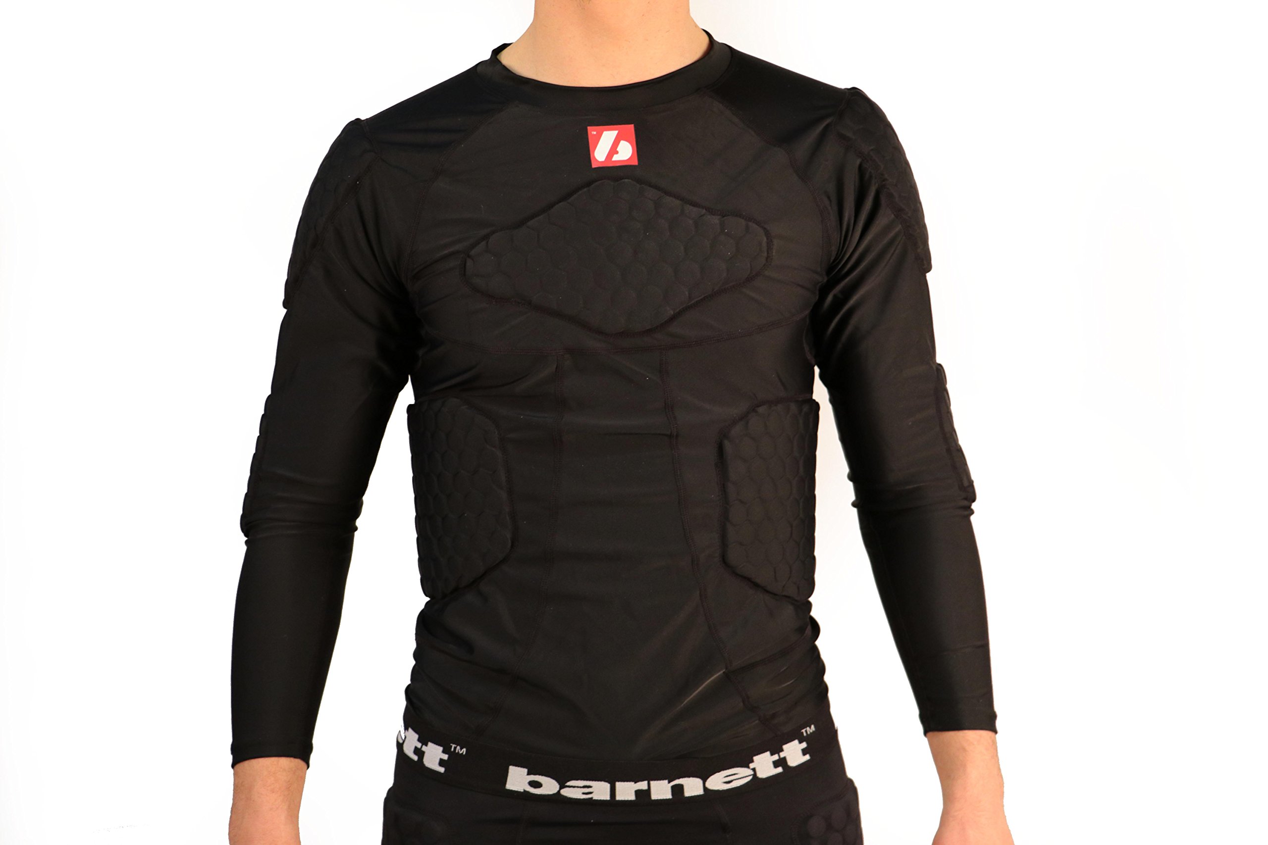 FS-08 Compression T-Shirt with Long Sleeves, 5 Integrated Pieces, for American Football (XL)