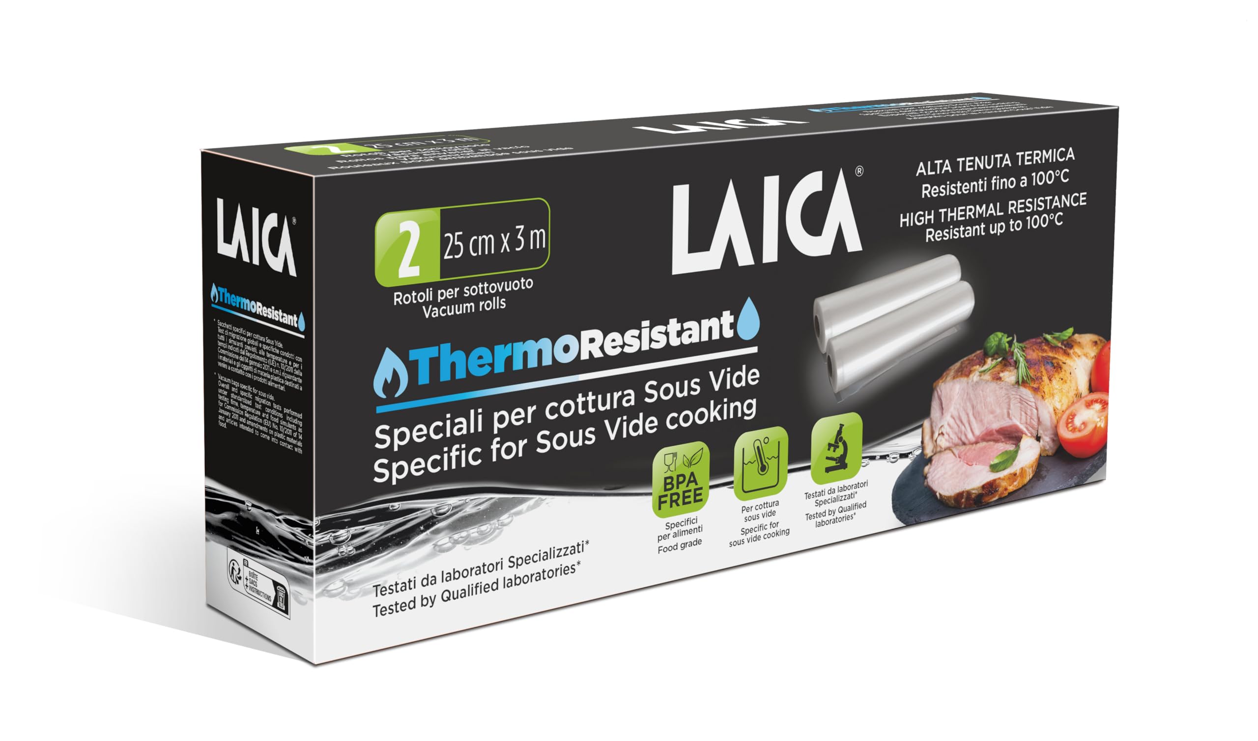 LAICA Vacuum TR2000 Rolls for Hob Sous Vide and Food Storage