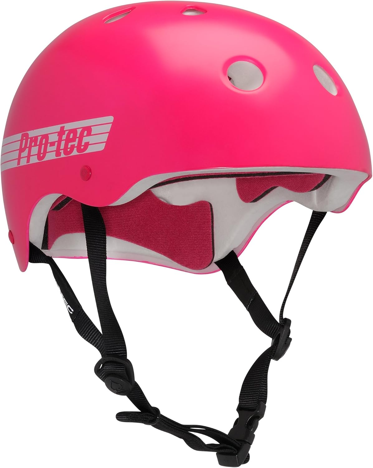 Protec Classic Gloss Skateboard Helmet, Punk Pink, Small