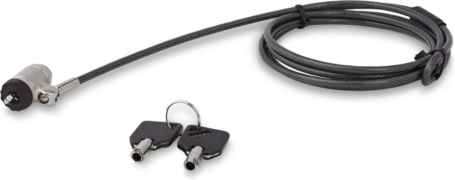 StarTech.com 6ft (2m) Laptop Cable Lock with Keys, Keyed Security Cable Lock for Compatible K-Slot Laptops, Desktops - Image 5