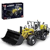 Mould King 17026 Technology Bulldozer Building Blocks Kits, APP/Remote Control Pneumatic Loader Model Sets, Construction Vehi