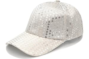 YeeHeen Sequins Baseball Cap Glitter Hat for Boy Girls Shiny Hip Hop Hat