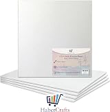 Habercrafts 6x6 Inch Canvas Panels 100% Cotton 5 Pack Primed Ready view 7