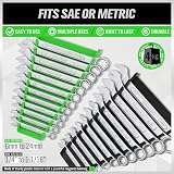 SWANLAKE 2-Pack Magnetic Wrench Organizer Rack 24 Wrenches Metric SAE Compact view 4