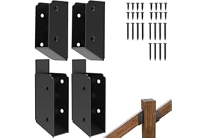 IRENPORU 4PCS 30° Stair 2”x 4” Stainless Steel Deck Railing Brackets Connectors, 2x4 Brackets for Stair Fence Railings Handrail