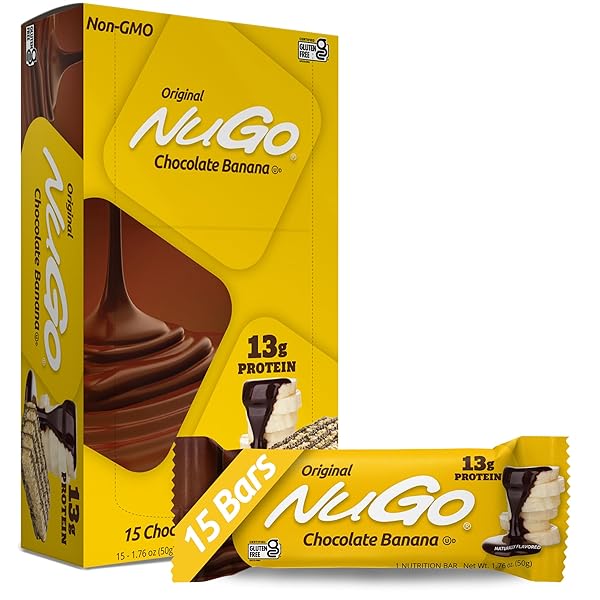 NUGO PROTEIN BAR, CHOCOLATE BANANA, 13G PROTEIN, GLUTEN...
