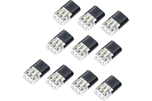 10 Pcs Securly 3 Pole Terminal Block Portable Locking Wire Terminals for Professional Electricians and Electronics Enthusiast