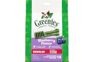 Greenies Bursting Blueberry Dog Dental Treat Regular Size 12 count - Pack of 2