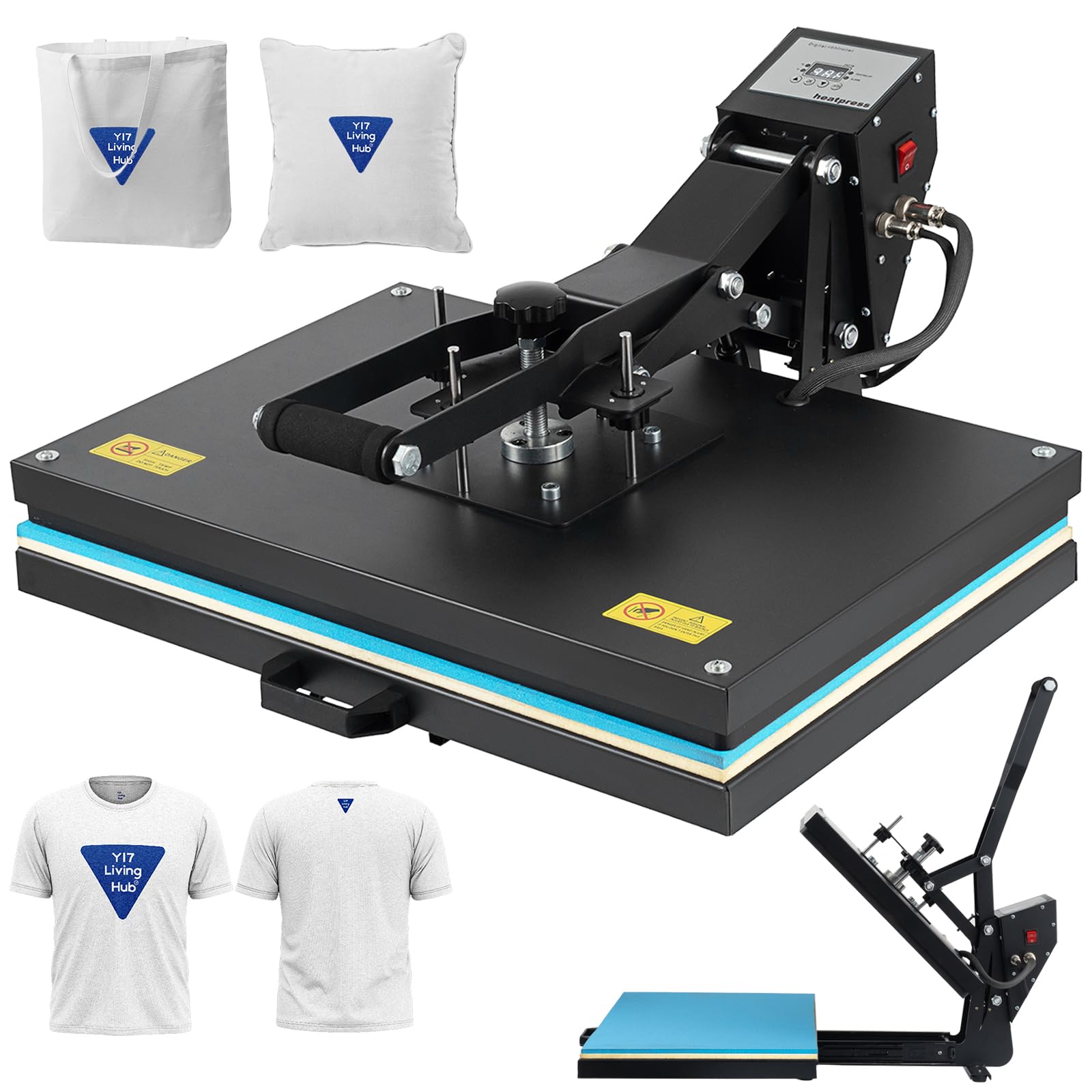 Photo 1 of SmarketBuy Upgraded Heat Press 16x24 Inch, High Pressure Clamshell Heat Press Machine 1800W, Large Heat Press with Pull Out Lower Platen, Digital Control Heat Transfer Machine for T Shirts