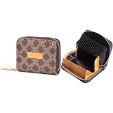 Royal Bagger RFID Accordion Card Wallets for Women, Zip Around Credit Card Holder with High Capacity Slots, Compact Coin and Cash Wallet 3293