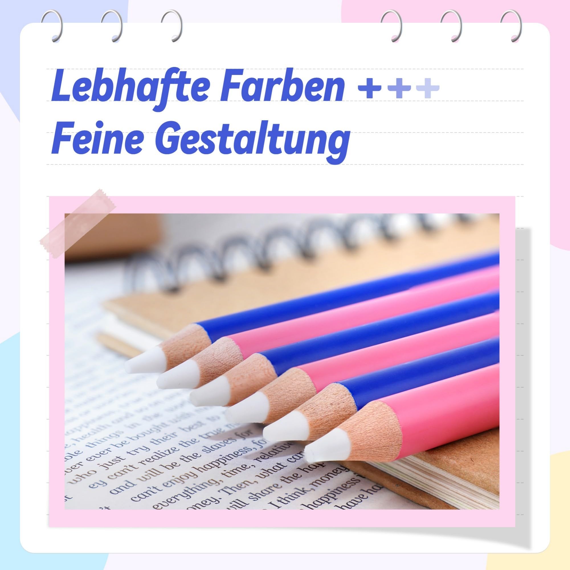 YPLUS Radiergummi – 3 Stück Präzise und saubere Radierung, ideal für Kinder und Schule, einzigartiges Stift-Design, inklusive Spitzer - Blau 6