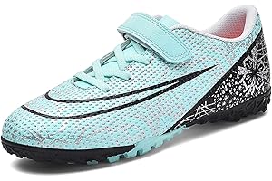 tevzolpa Soccer Cleats for Kids Turf Soccer Shoes Indoor Boys Girls Football Shoes Youth TF AG Artificial Ground Trainning Athletic Sneakers Outdoor