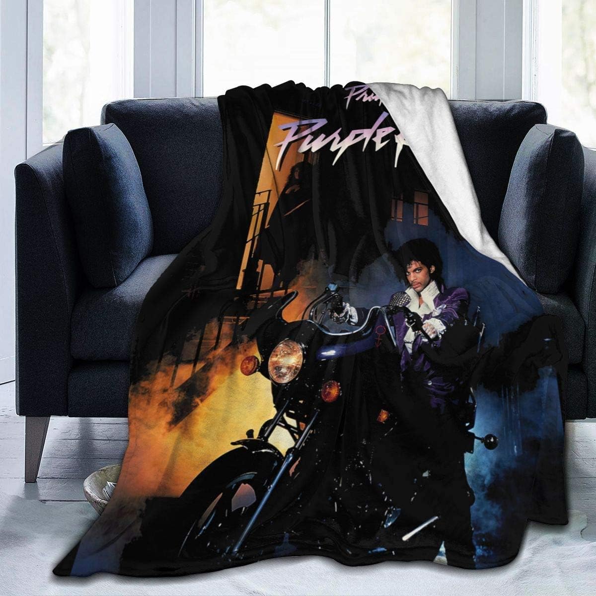 "N/A" Prince 'Purple Rain' UltraSoft Micro Fleece Blanket