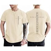 Lubpow Christian Shirts for Men Vintage Religious Cross Bible Verse T-Shirt Jesus Faith Tshirt Inspirational Graphic Tees