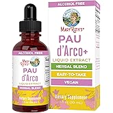 MaryRuth Organics PAU D'Arco Herbal Blend | Reishi Mushroom | Echinacea angustifolia Root | Usnea Lichen | Thyme Leaf | Vegan | Non-GMO Project Verified | Gluten Free | 30 Servings | 1 Fl Oz