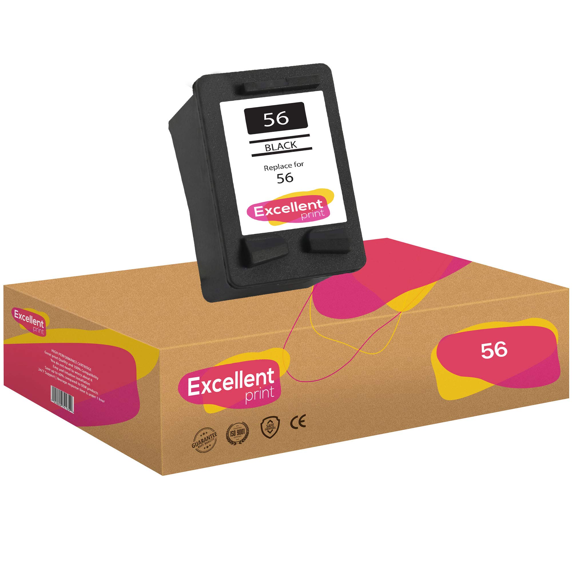 Excellent Print 56 Compatible Ink Cartridges for HP Deskjet 5154 5850 Fax 2140 Photosmart 7350