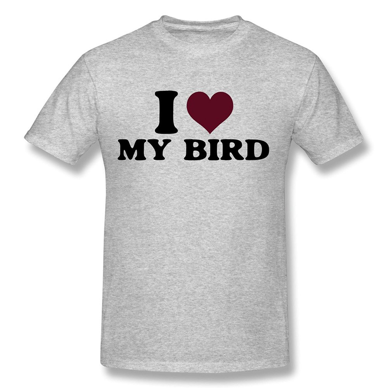 Fashion Short Sleeve I Love My Bird Casual Style T Shirt