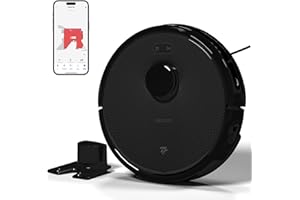 TECBOT S3 PRO Robotic Vacuum Cleaner and mop, LiDAR Navigation, 150mins Runtime&4,000Pa Suction, Automatic Charging Robot Vacuum Cleaner, WiFi,App,Alexa, Ideal for Hard Floor, Pet Hair,Black