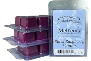 Our Own Candle Company Premium Wax Melt, Black Raspberry Vanilla, 6 Cubes, 2.4 oz (4 Pack)