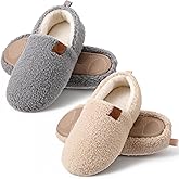 Shyyween 2 Pack Fuzzy Slippers for International Womens Day Slip on Lightweight Comfy Resistant Warm House Indoor/outdoor