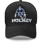 E-Profina Hockey hat, Hockey Gifts for Boys, Gifts for Hockey Players, Funny Adjustable Embroidered Baseball Cap Black