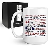 Hogg Best 60 Year Old Ever Mug, 15 oz Ceramic Coffee Mug, 60th Birthday Gifts, Funny Birthday Gift for Men and Women, Funny Coffee Cups