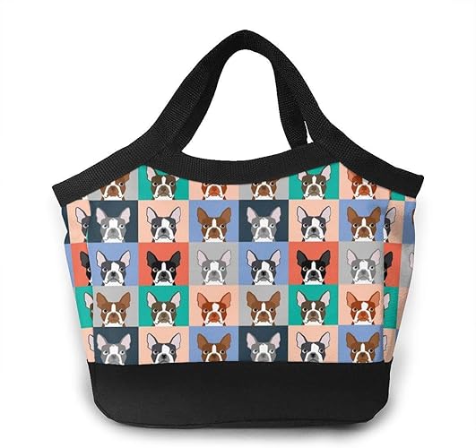 Amazon ボストンテリア犬漫画 ランチバッグ トートバッグ 買い物バッグ レディース おしゃれ 人気 バッグ ハンドバッグ エコバッグ Gabriel Connor トートバッグ
